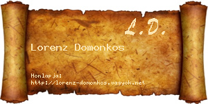 Lorenz Domonkos névjegykártya